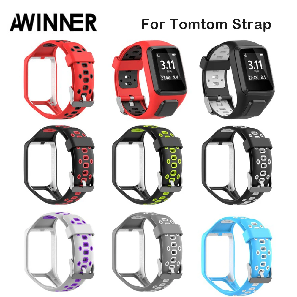 Сменный силиконовый ремешок для TomTom Runner 2/3 Spark/3 Спортивные gps часы силиконовый браслет ремешок для часов умный Браслет