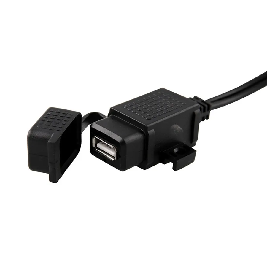 Мотоцикл USB кабель адаптер водонепроницаемый USB зарядное устройство быстрый 2.1A порт со встроенным предохранителем