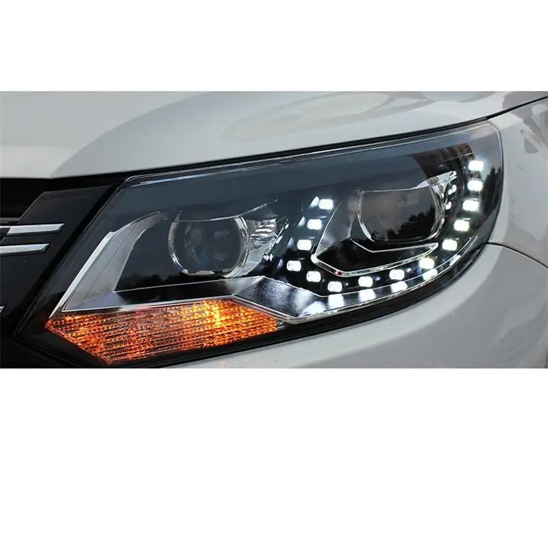 Автомобильные ДХО дневные ходовые автомобильные Neblineros Led Para Автомобильные фары автомобильные фары в сборе 13 для Volkswagen Tiguan