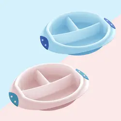 Toddler Plate Division Design Easy Cleaning Food Grade PP Training Food Feeding Plate for Infant