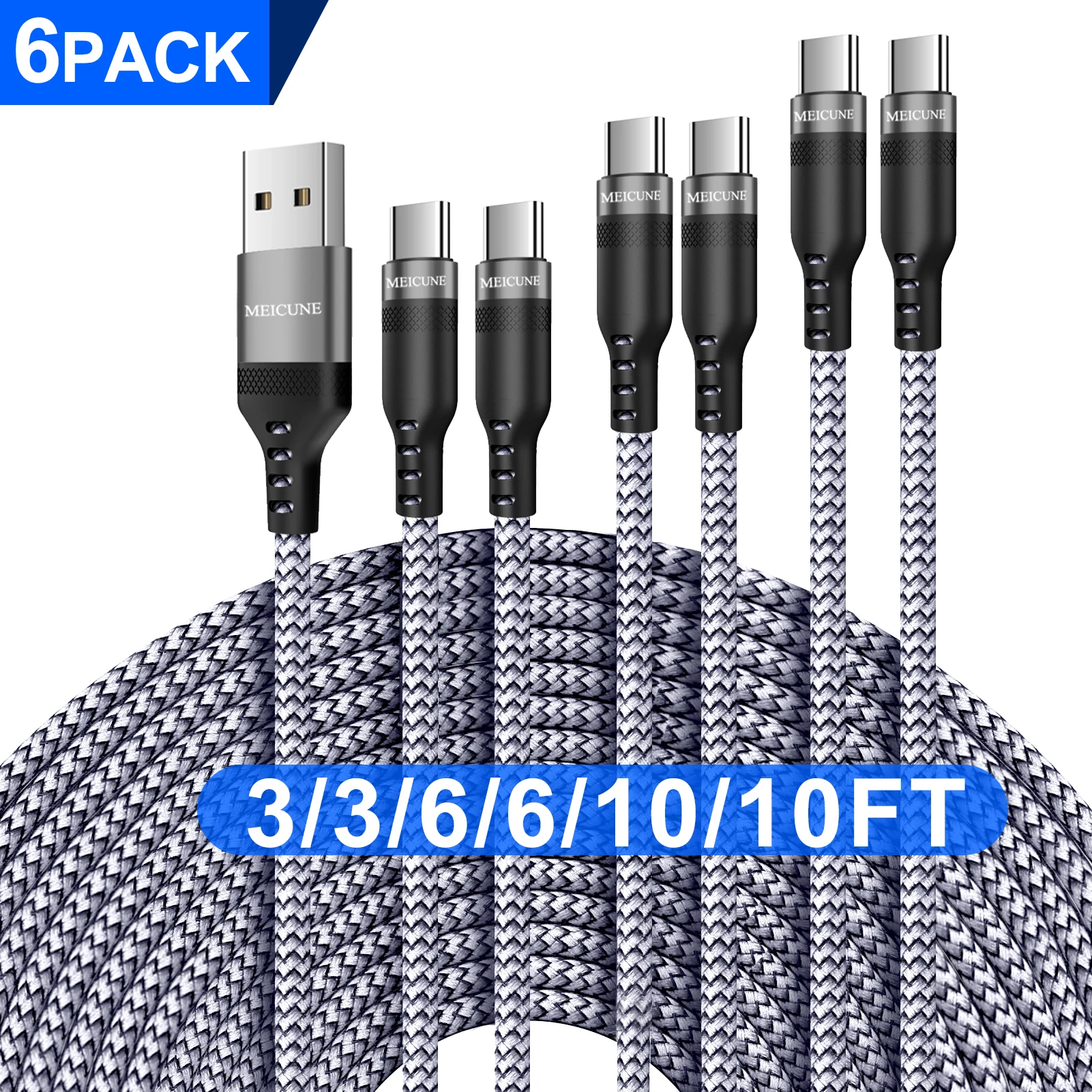 Кабель USB Type-C для быстрой зарядки 5 А 6 шт./упаковка | Мобильные телефоны и
