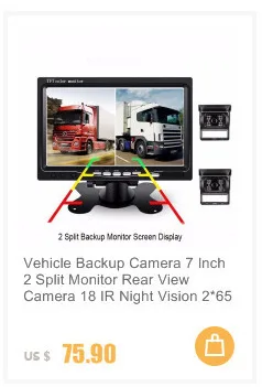 OHANEE " TFT lcd Автомобильный Монитор дисплей DC 12 V-24 V и 4 Pin IR камера заднего вида ночного видения для автобуса грузовика RV автоприцепа