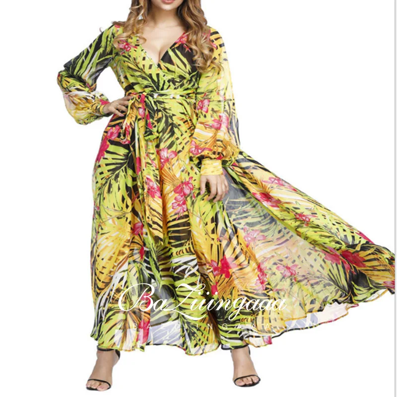 

BAZIIINGAAA Luxury 2020 Party Elegant Woman Evening Gown Plus Size Slim Printed Long Evening Dresses Suitable for Formal Parties