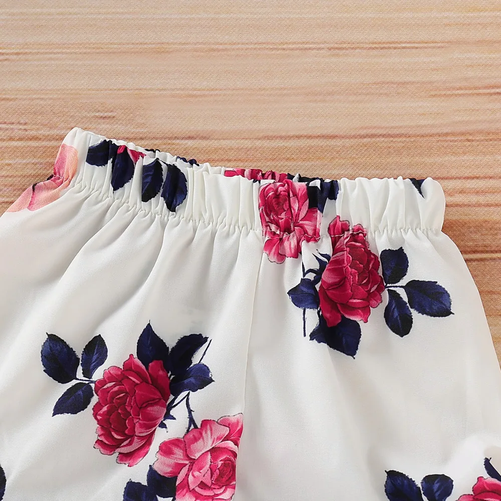 flowers baby girl clothes set kid outfit (2)