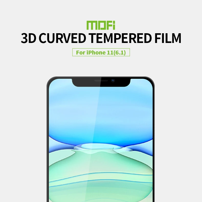 Для IPhone 11 6," стекло закаленное MOFi 3D изогнутое полное покрытие защитная пленка протектор экрана