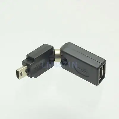 DHL/EMS 40 шт адаптер USB A 2,0 Женский к Мини USB Мужской гибкий Угловой 360 градусов-d2