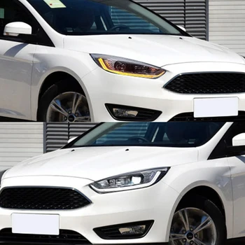 

Car Styling 1Set for Ford focus Headlights 2015 2016 2017 2018 LED DRL Fog lights Daytime Running Lights HID KIT