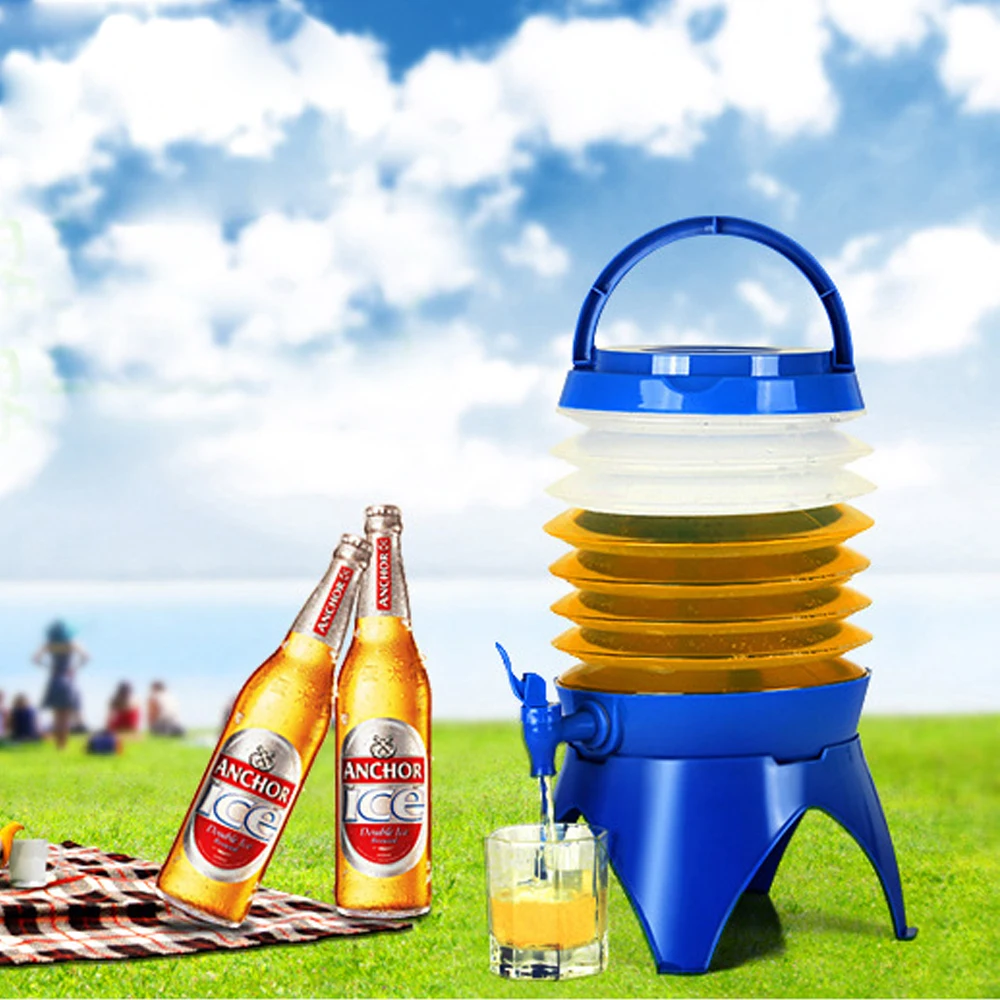 

Outdoor Camping Telescopic Folding Storage Bucket Multi Function Drinking Water Bucket Large Capacity Car Portable Beer Barrel