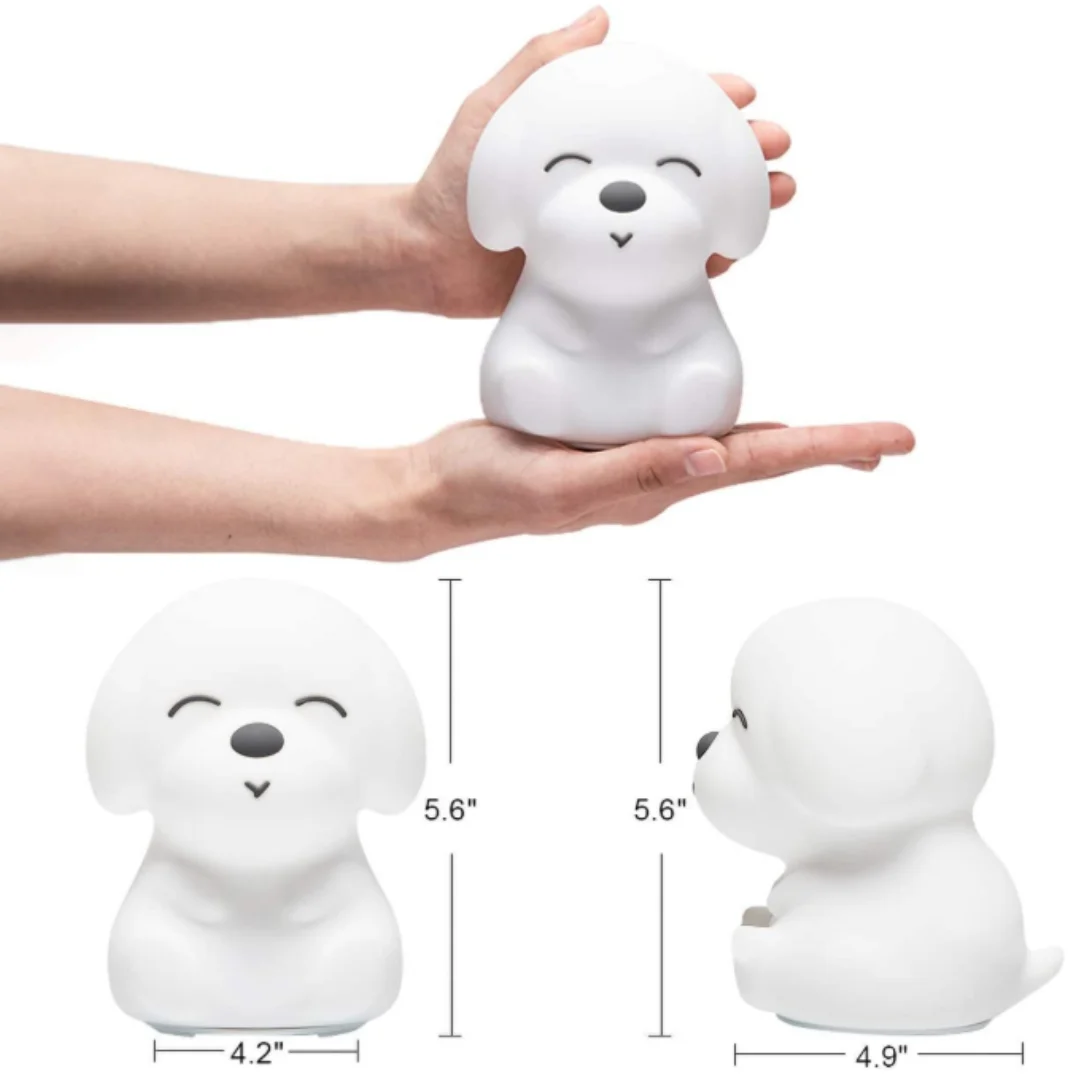 Puppy Kids Night Light Remote Night Light for Kids Room Girls Gifts Kids Baby Night Light Squishy Silicone LED Lamp