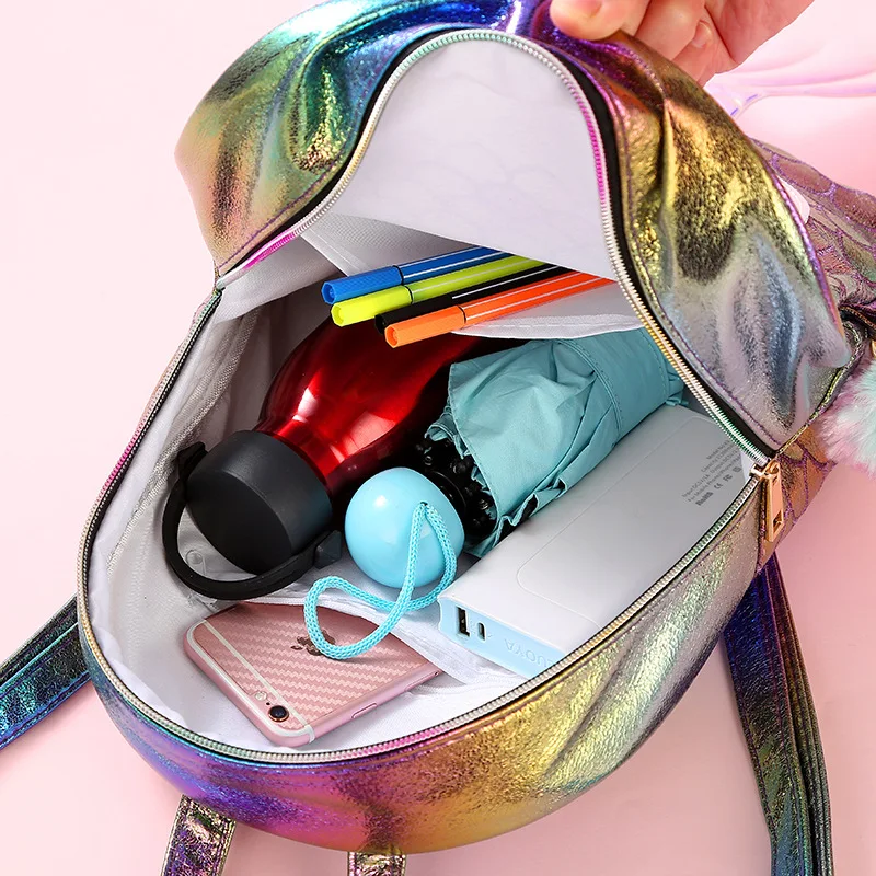 Высококачественный рюкзак Русалочки из искусственной кожи для девочек, милый школьный рюкзак для путешествий, пляжный рюкзак