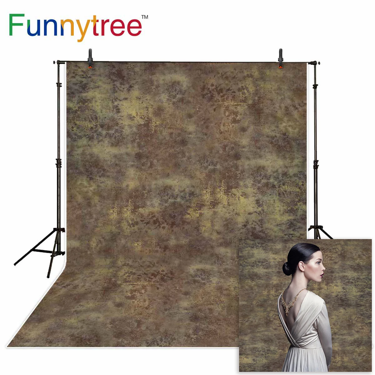 Фотофон Funnytree Old masters с разноцветными коричневыми краями роскошный портретный