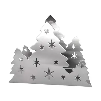 

Stainless Steel Napkin Holder Tissue Stand Rack Paper Serviette Dispenser for Christmas Dining Table Kitchen Counter Decoration