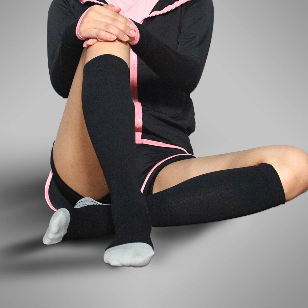 Спортивные Компрессионные носки унисекс для женщин и мужчин, для женщин, для медсестер, эластичные, для девушек, для фитнеса, до бедра, высокие носки