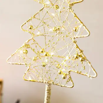 

Iron Copper Wire Xmas Tree Creative Christmas Tree Ornament with European Style Gifts for Kids Friends Christmas Decoration