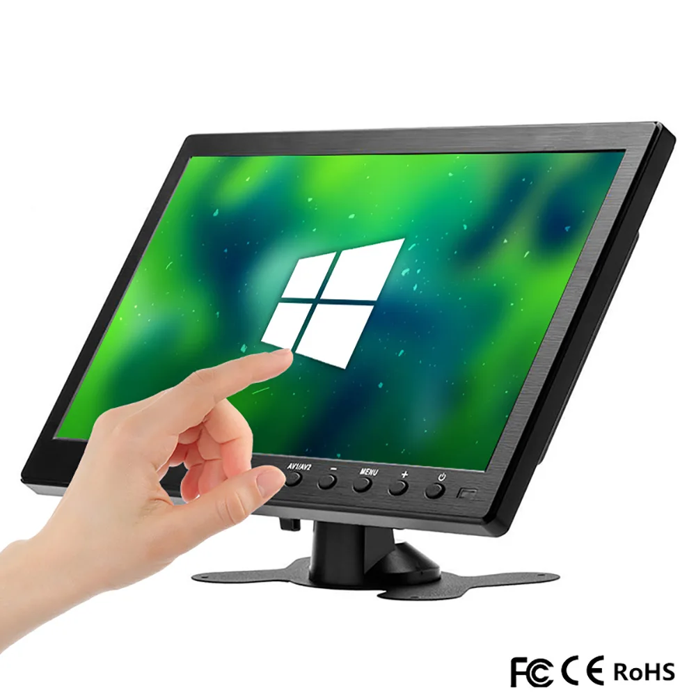 

10.1 Inch 1280x800P full view HDMI industrial Capacitive touch monitor IPS LCD screen display with AV/VGA/HDMI/USB/Speaker