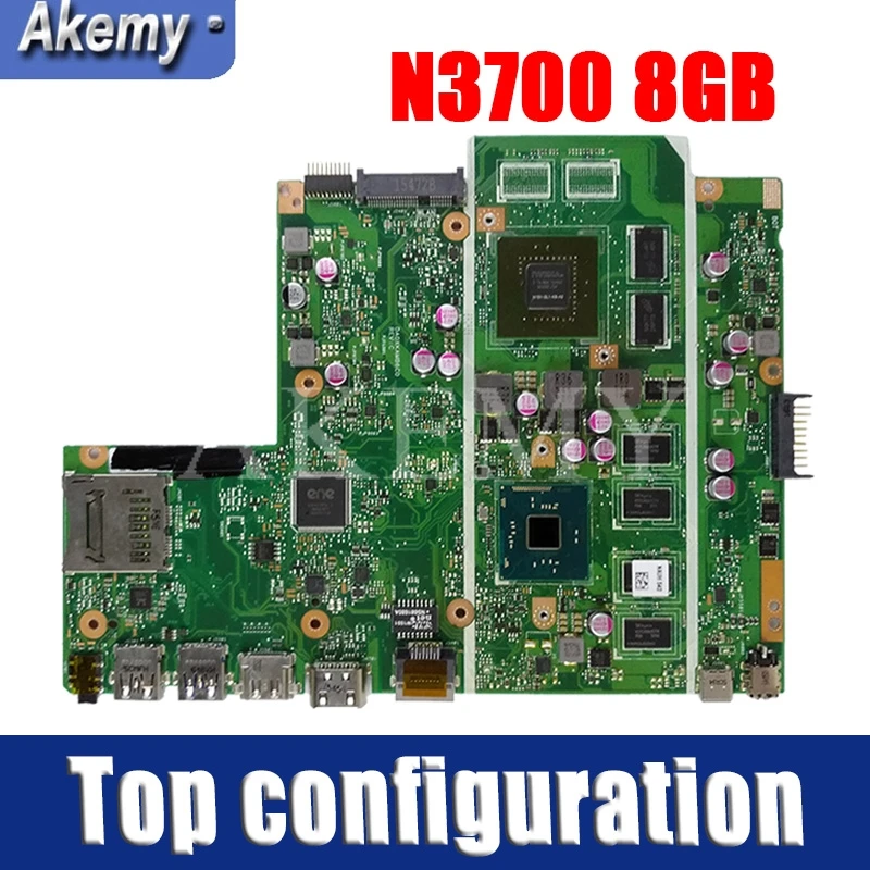 

SAMXINNO For ASUS X540SC D540S X540S X540 Laotop Mainboard X540SC Motherboard W/ N3700U CPU 8GB RAM Top configuration