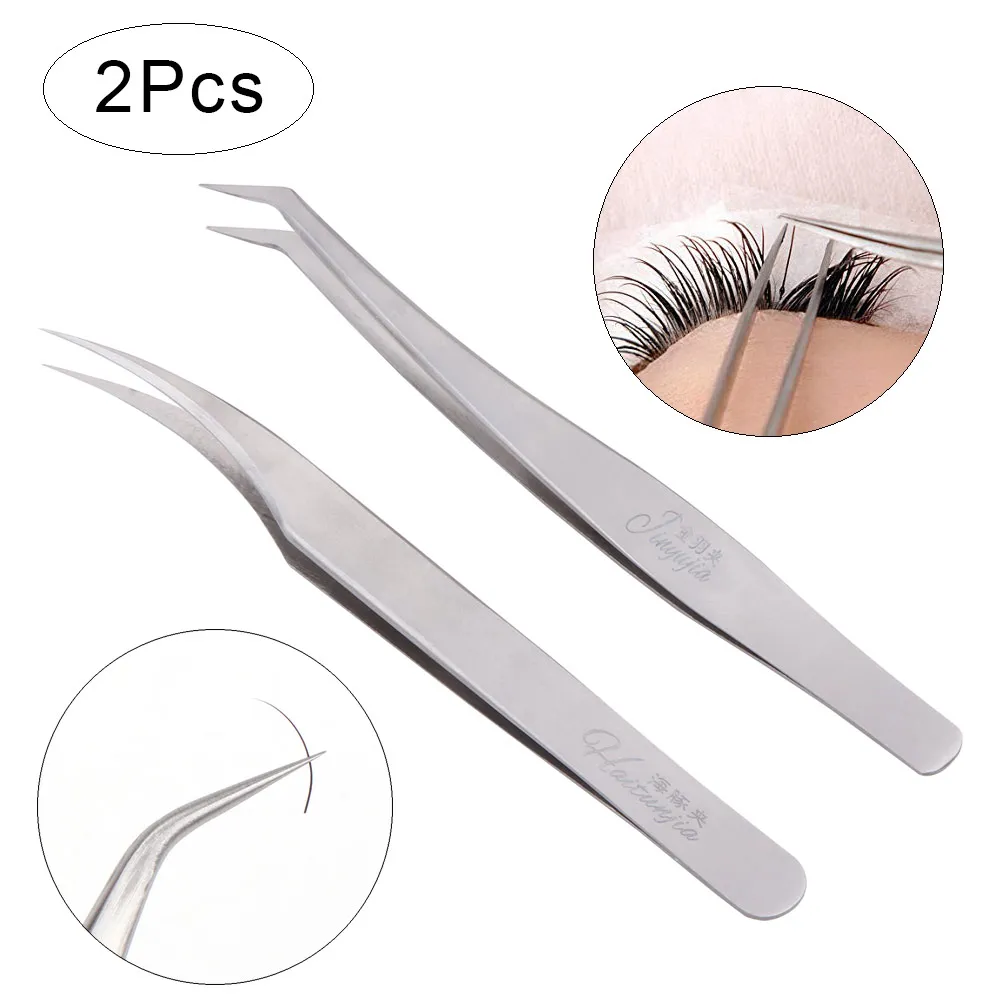 Eyelash Extension Tweezers Individual Lashes Extensions Stainless Steel