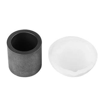 

New 4 Pcs Torch Melting Silver Graphite Crucible Kit, Crucible Tongs, Graphite, Cylindrical, Square Graphite And Quartz Melting