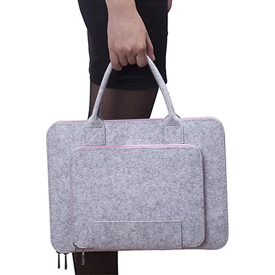 Universal Wool Felt Laptop Bag Sleeve Case for Macbook Air Pro 11 13 15 inch for Lenovo Dell HP Handbag Notebook Briefcase Pouch (31)