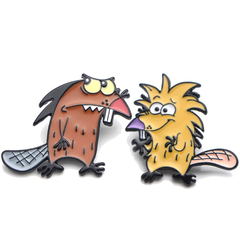 Забавные булавки Beaver из цинкового сплава женская сумка рюкзак броши для обуви