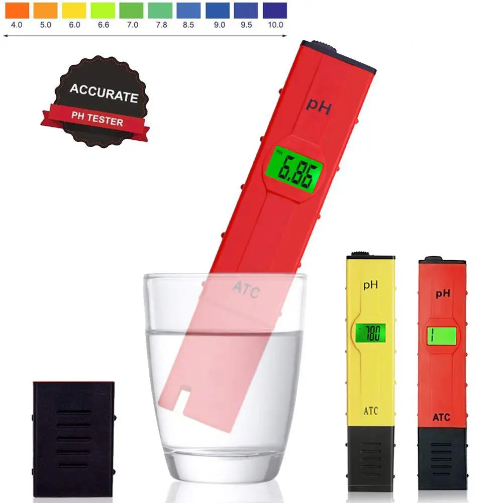 

Zinc Alloy Handheld Digital LCD Display PH Meter Water Quality Tester with Green Backlight for Pool Water Aquariums Whirlpool