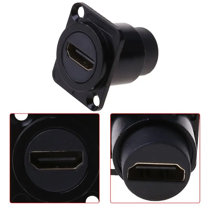 

HDMI D-type Socket Network Plug Chassis Panel Mount Audio Connector Metal HD Aviation Cable
