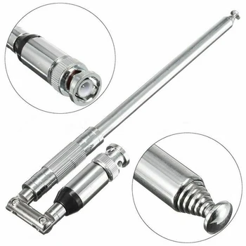 

118-136MHZ Radio Receiver Multifunction Stainless Steel High Gains Intercom Antenna Manual BNC Interface Long Rod Anti Collision