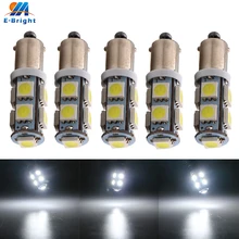 10 шт 24V белый BA9S 5050 9 SMD Светодиодная лампа для Авто Обратный конец света Лампы для чтения на замену, для стилизации автомобиля светодиодов