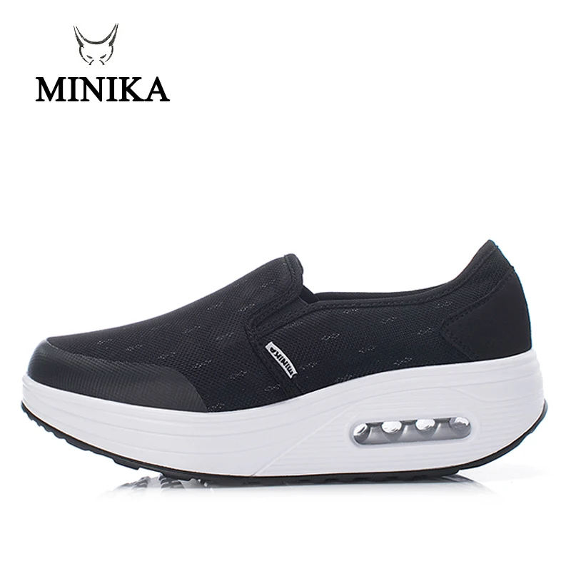 Minika/фиолетовая женская обувь без шнуровки Обувь для прогулок шопинга Кроссовки