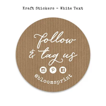 

Personalized packaging sticker Like us on the facebook round shop stickers Business branding custom sticker labels sheet