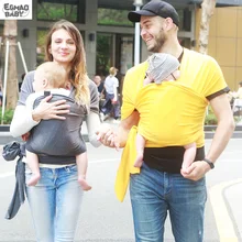 Удобная мягкая сумка-кенгуру Рюкзак Детские слинги для маленьких мальчиков и девочек от 0 до 3 лет, дышащий хлопок, однотонный рюкзак для ребенка