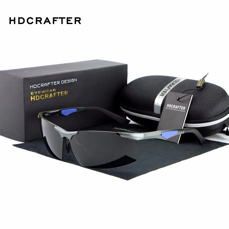 HDCRAFTER солнцезащитные очки для ночного вождения, мужские Поляризованные квадратные очки Gafas De Sol De Los Hombres, Ocolos Para Mulher UV40
