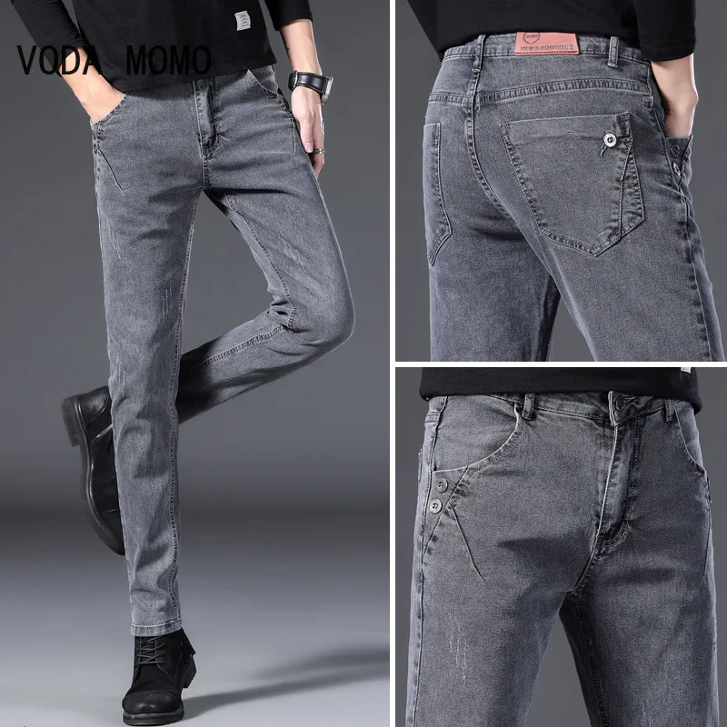 Jeans Da Uomo Jeans Attillati Attillati Jeans Dritti Elasticizzati Di Design Jeans Elasticizzati Jeans Yong Uomo Jean Pantaloni Da Uomo Plus Velluto
