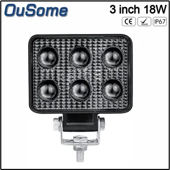 

24V offroad mini LED light car accessories 3 inch 12V 18W LED work lights tractor trailer truck
