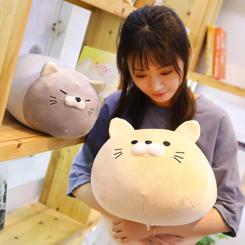 fat cat plush pillow