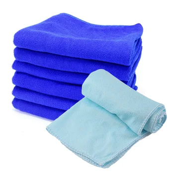 

10pcs Soft Microfiber Car Cleaning Cloths Strong Water Absorption Kitchen Dish Wash Towel Rag Universal 70*30cm