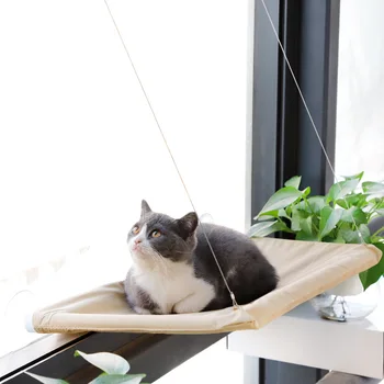 

Sucker Square Cat Hammock Bed Spinning Cat Steel Wire Hanging Beds Pet Sunny Seat Dog Comfortable Mats Cushions Pet Supplies