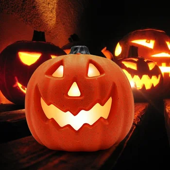 

Flash Talking Animated LED Pumpkin Light Props Home Decoration Halloween Lantern for Household Living Room Accessories