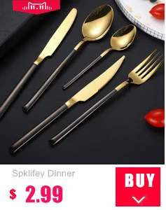 Spklifey Dinnerware 5 Pecs/set Cutlery Set Fork Spoon Stainless Steel Spoon Cutlery Fork Stainless Steel Dinnerware Set