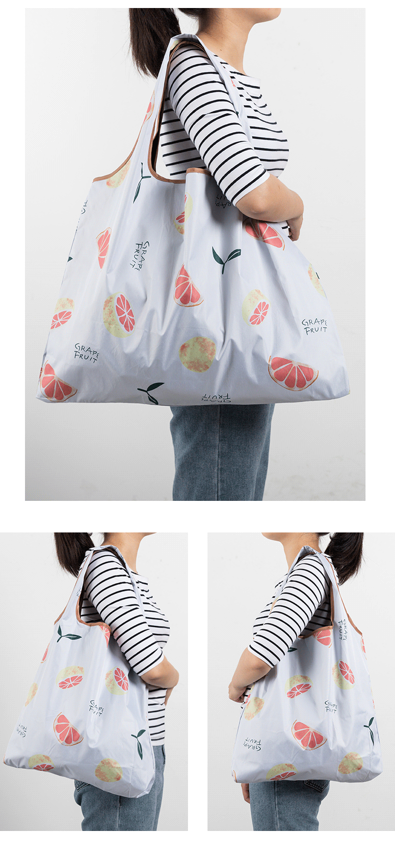 MABULA Grocery Shopping Bag Eco Friendly Ladies Gift Foldable Reusable Tote Handbag Portable Travel Shoulder Purses Small Size