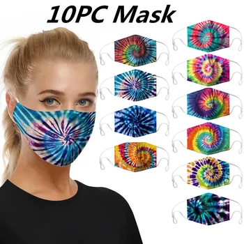 

10pc Mouth Masks For Dust Face Mask Washable Earloop Mask Mascarilla Cycling Earloop Breathable Adjustable Face Cover