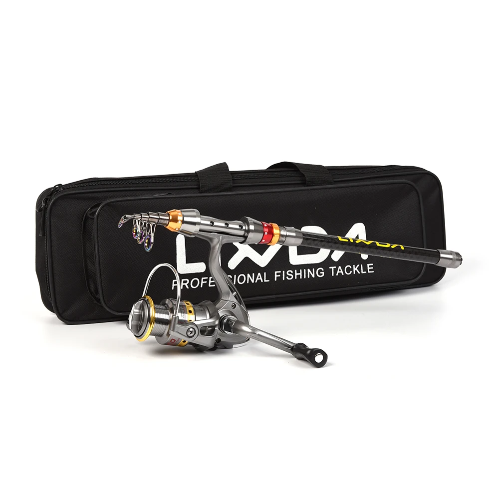 

Telescopic Fishing Rod combo Set Lure Reel Carbon Fiber Fishing Rod Pole Spinning Reel Fishing Tackle Bag Pesca 2 Style