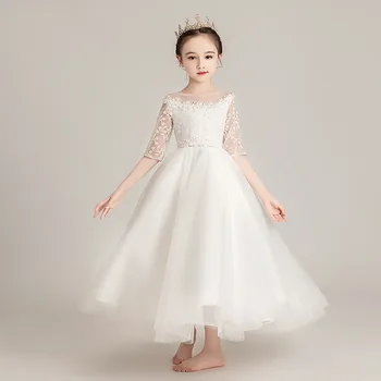 

Beauty-Emily Lovely Flower Girl Dress Wedding Party Children Prom Gowns Catwalk Stage Gowns 2020 Cute Girl Dress Princess Skirt
