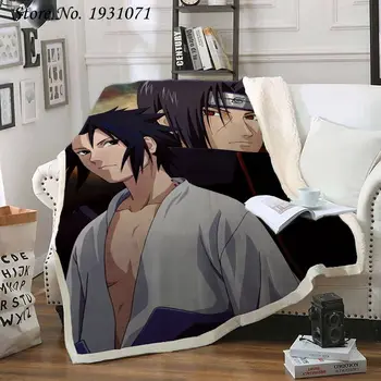 

Anime Naruto Uzumaki 3D Printed Fleece Blanket for Beds Thick Quilt Fashion Bedspread Sherpa Throw Blanket Adults Kids 02