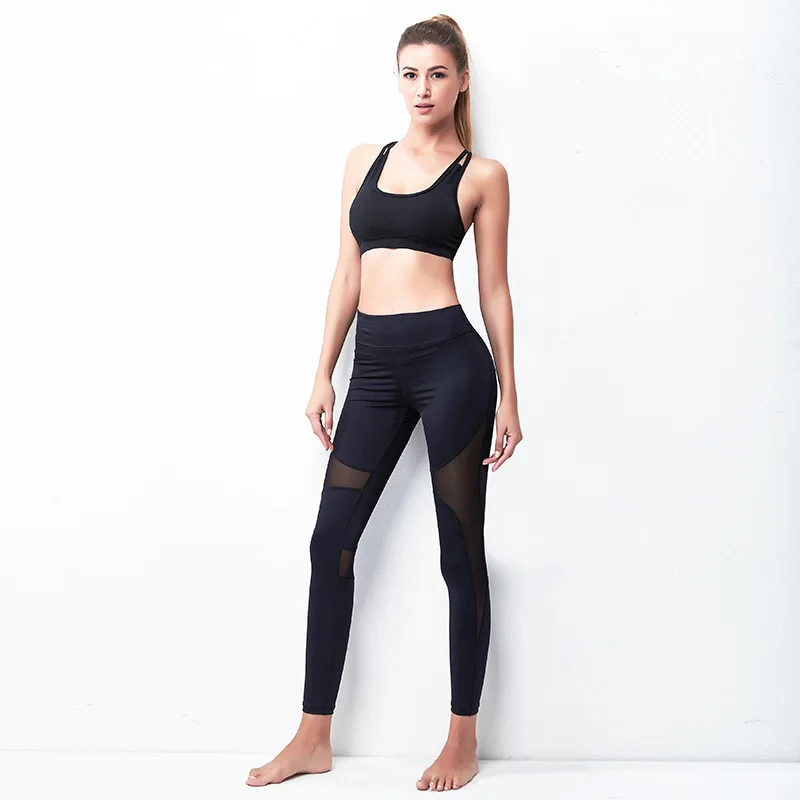 

Cross Border Spring And Summer Yoga Clothes Suit Women's Sexy U-Back Quick-Dry Sports Vest Tight Trousers Running Training Fitne