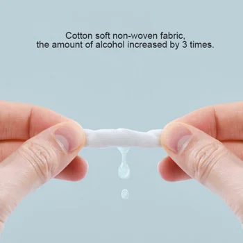 

100 Pcs/ Box Alcohol Wipe Pad Nail Art Medical Alcohol Cotton Sheet 75 Degree Disposable Medical Portable