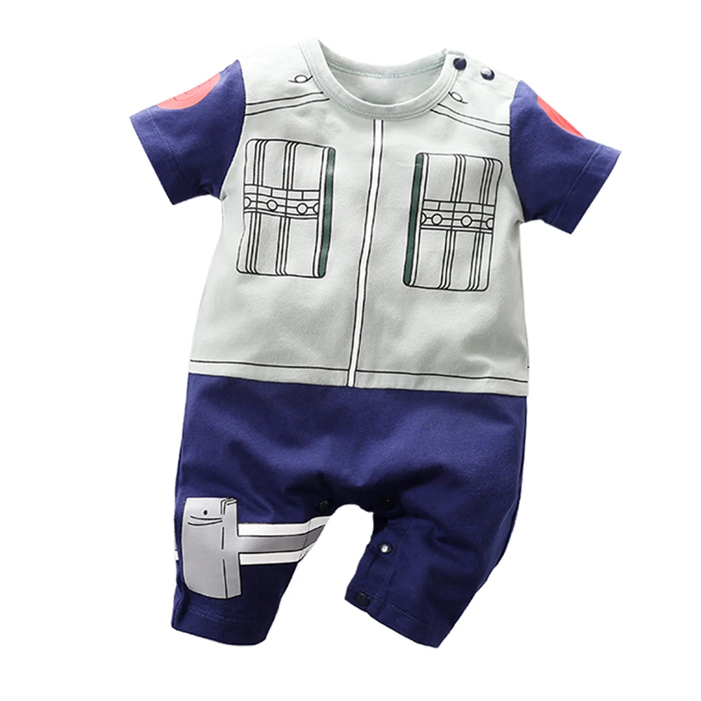Брендовые комбинезоны для новорожденных; хлопковая одежда для малышей; комбинезоны для малышей; стильная одежда с короткими рукавами для маленьких мальчиков и девочек