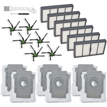 18 упаковок запасных частей для IRobot Roomba S9(9150) S9+ S9 Plus(9550) S серия Wi-Fi подключенный робот-пылесос(6 фильтров