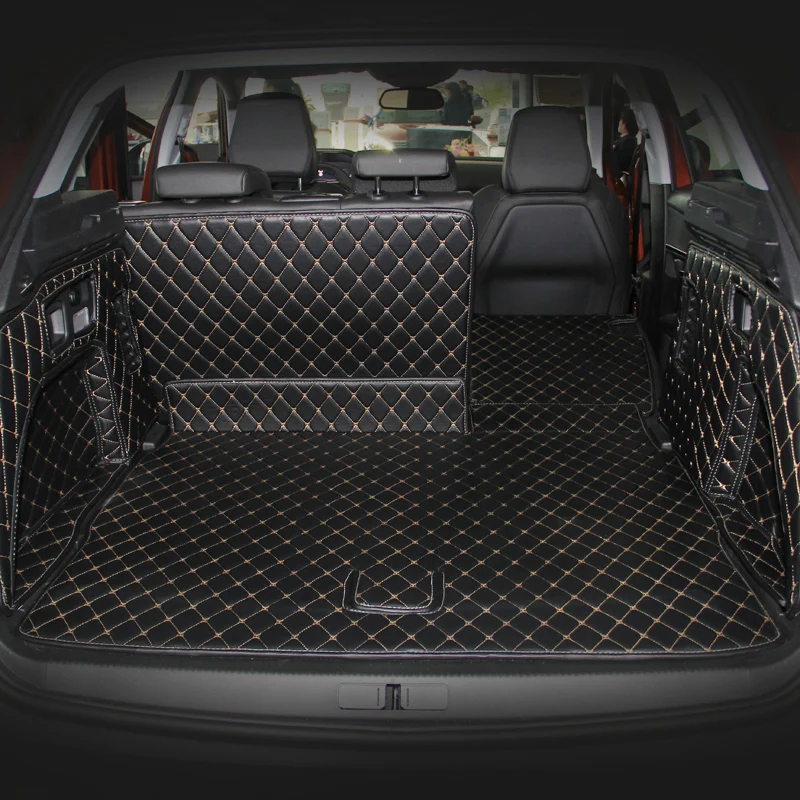 Lsrtw2017 волоконно-кожаный коврик для багажника автомобиля для peugeot 3008 грузового лайнера загрузки багажа ковер
