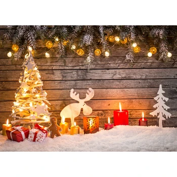 

Merry Christmas Backdrop Wood Board Pine Tree Newborn Baby Birthday Party Custom Vinyl Photography Background For Photo Studio